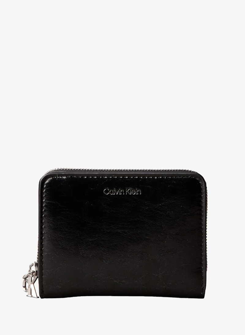 CALVIN KLEIN Metallic Monogram Zip Wallet